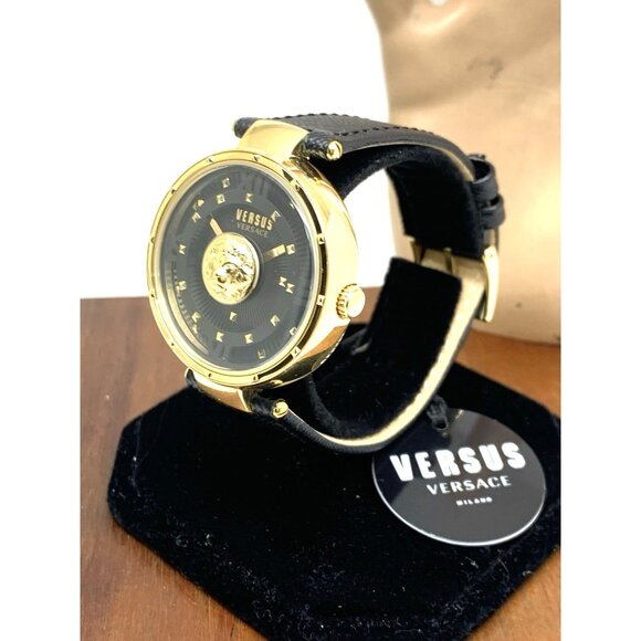 Versus by Versace Women\'s Watch VSPHH1121 Black Dial Gold Case Leather Band 38mm main image 9